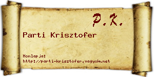Parti Krisztofer névjegykártya