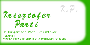 krisztofer parti business card